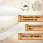 Melee Mats DND Map Starter Kit for Dungeons & Dragons Game - 24” x 36", Wet/Dry Erase Battle Terrain Grid - Ultimate Tabletop Gaming Experience with Accessories