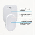 Safer Home SH502-2SR 2 Indoor Plug-in Fly Traps for Flies, Fruit Flies, Moths, Gnats, and Other Flying Insects – 2 Traps + 2 Glue Cards