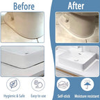 Caulk Tape Self Adhesive, 4 Rolls Waterproof Toilet Caulk Strip, Toilet Sealer Around Toilet Base, Traditional Caulking Replacement, Caulking Tape for Bathroom, Bathtub, Floor Wall Edge Protector
