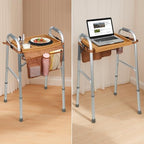 Walker Tray for Folding Walker, Handmade Rattan Trays for Walkers for Seniors Detachable with Cup Holder,Walker Trays for Rolling Folding Walker,Walker Accessories for Elderly
