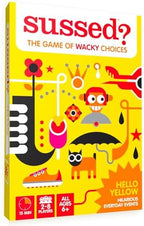 SUSSED The Wacky ‘What Would You Do?’ Social Card Game - Kids Stocking Stuffer & Family Travel Game - Fun & Easy to Play - All Ages 6 and Up - Hello Yellow Deck