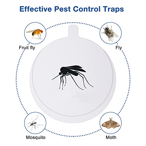32 Pcs Indoor Mosquito Trap Refill Glue Boards for Mosquito Zapper, Fly Insect Trap Refills Glue Pads for Mosquitoes Lamp, Fit for 4.33" & 4.7" Mosquito Killer, Non-Toxic and Odorless