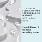 Sky Organics Organic Castor Oil Eyelash & Brow Serum, Hexane-Free Conditioning Oil that Promotes Fuller Looking Lashes & Eye Brows, 100% Pure & Cold-Pressed USDA Certified Organic 1 fl. Oz. / 30 ml