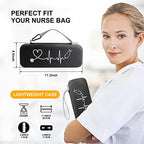 Stethoscope Carrying Case, Hard Stethoscope Case Compatible for 3M Littmann Classic III, Cardiology IV Diagnostic, MDF Acoustica Stethoscopes and Other Nurse Accessories (Pu Black)