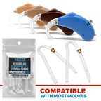 Hearing Aid Tubes - Size #13 Preformed BTE Earmold Tubing - (Pack of 12) 3.5 x 2mm with Gold Tube Lock Replacement Tube - Flexible Medium Wall Tubes Compatible with Most Hearing Aid Brands