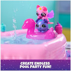 Hatchimals Alive, Neon Rainbow Bestie Pool Party with 2 BFF Figures in Color Reveal Eggs, 14 Accessories, Kids Toys for Ages 3 and up