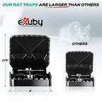 eXuby Large Powerful Rat Traps (24 Pack) - Kills Instantly with Powerful Steel Spring - Setup in Seconds - Wash & Reuse Over & Over - Hands Free Disposal - Rat Control Without Harmful Poisons or Chem