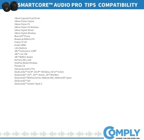 Comply P-Series | Memory Foam Replacement Ear Tips Designed for Etymotic, NuForce, ISOtunes PRO, Q-Jays, & More | Superior Noise Isolation, Ultimate Comfort, Secure Fit | Black, Large (3 Pairs)