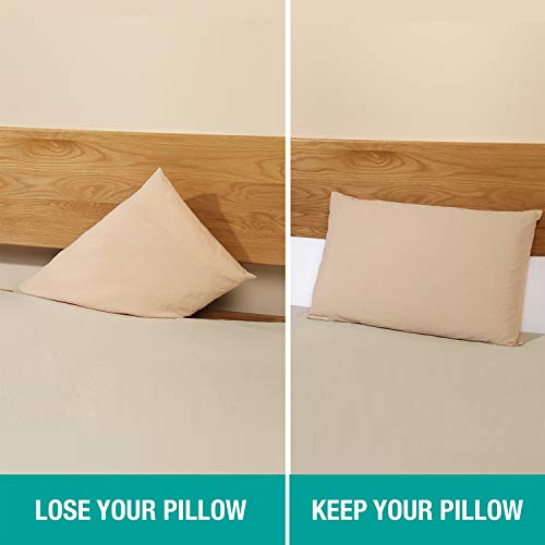 Vekkia Queen Bed Wedge Pillow for Headboard Gap/Headboard Pillow/Mattress Wedge/Bed Gap Filler，Bolster Pillow Close Gap Between Mattress and Headboard(White 60"x8"x6")