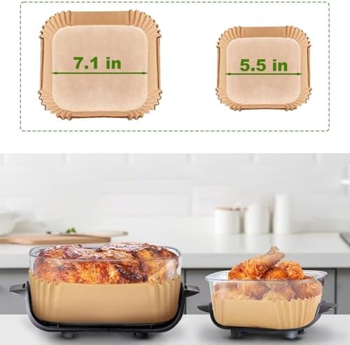 Air Fryer Liners for Ninja Crispi, Disposable 125 + 125 Pcs Ninja Crispi Accessories for Ninja Crispi 4-in-1 Portable Glass Air Fryer Cooking System, Non-Stick Ninja Crispi Liners Disposable