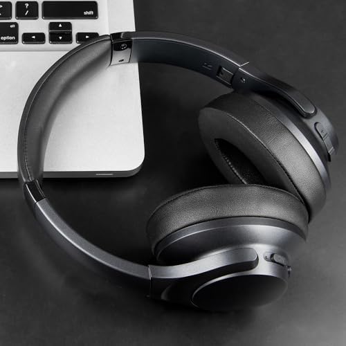 SOULWIT Cooling Gel Ear Pads Cushions Replacement for Anker Soundcore Life 2 (Not fit Life 2 Neo)/Q20/Q20+/Q20I/Q20BT Headphones, Ear Pads with High-Density Noise Isolation Foam - Black