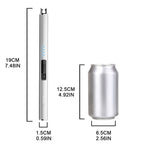 SUPRUS Electric Lighter Arc Windproof Flameless USB Lighter Rechargeable Lighter with Safety Lock for Candle BBQ Camping (Silver)
