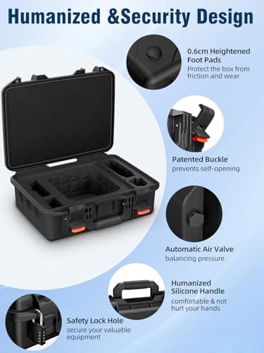 Starlink Mini Case - IP67 Waterproof Hard Carry Case for Starlink Mini Dish Kit Accessories Storage Box, Portable Satellite Dish Protective Case with Precision Cut Foam for Outdoor, Travel, Camping