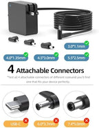 Charger for Asus Laptop Charger Replacement, Vivobook, Zenbook, (Safety Certified by UL), Round Power Connector, 65W, 45W, 33W