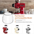 7 OZ Burr Coffee Glass Grinder Jar Replacement KPCGRND Replaces 4176728 - Compatible with Kitchenaid Burr Coffee Grinder Carafe Maker KCG0702OB/KPCG100PMO/KCG0702CU/KCG844OB