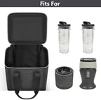 Portable Blender Storage Bag Compatible with Ninja Fit Compact Personal Blender, Cordless Blenders Carrying Holder Case with Handle for Smoothie Maker Accessories (Box Only) - Dark Grey
