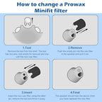 Wax Guards for Oticon ProWax MiniFit Hearing Aid Replacement Wax Filters (5 Packs/ 30 Pcs)