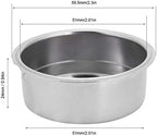 Stainless Steel Coffee Filter, Double Cup Coffee 51mm Porous Filter Basket Reusable Double Layer Pressurized Espresso Maker Accessories for Breville Portafilter