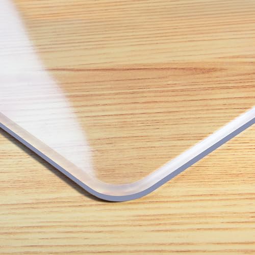 Thickest Chair Mat for Hardwood Floor - 1/8" Thick 47" X 35" Crystal Clear Chair Mat for Hard Floor, Can't be Used on Carpet Floor
