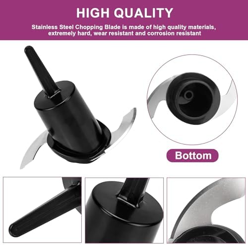 DLC-2ACBN Fits for Cuisinart Mini Prep Plus Food Processor Replacement Chopping Blade, Only Fit DLC-2A Replacement Blade, Compatible with DLC-2A, DLC-2ATQ, DLC-2AR, DLC-2APK et, Sharp and Strong Blade