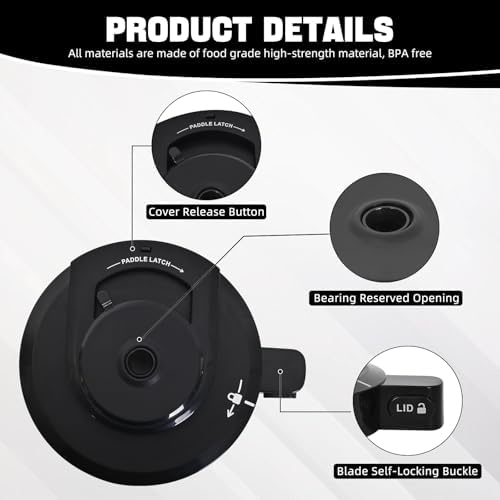 For NC301 Ice Cream Maker Outer Bowl Lid Compatible Ninja NC299AMZ/NC301/NC300/NC201/NC101 Series (NO Paddle),Ice Cream Maker Accessories,Replacement Ninja Outer Bowl Lid.