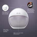 Elvie Curve Manual Wearable Breast Pump | Hands-Free, Kick-Proof, Portable Silicone Pump That Can Be Worn in-Bra for Gentle, Natural Milk Expression | Breast Feeding Essentials