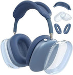 Case Cover for AirPods Max Headphones, Silicone Ear Pad/Headband Cover/Clear Soft TPU Ear Cups Cover, [3 in 1] Accessories Protector for Apple AirPod Max (2024/2020), Sky Blue