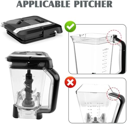 Lid Replacement for Ninja Blender 72 OZ Pitcher, Replacement Parts Top Locking Lid Cover for Ninja Blender BL660 BL770 BL740 BL780 BL772Q BL773CC0 BL665Q, Ninja New Model Food Processor Accessories