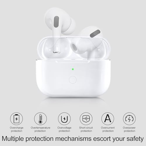 Compatible with AirPod Pro 2nd&1st Generation Charging Case Replacement, Air Pod Pro 2 1 Charger Case with Bluetooth Pairing Sync Button,White