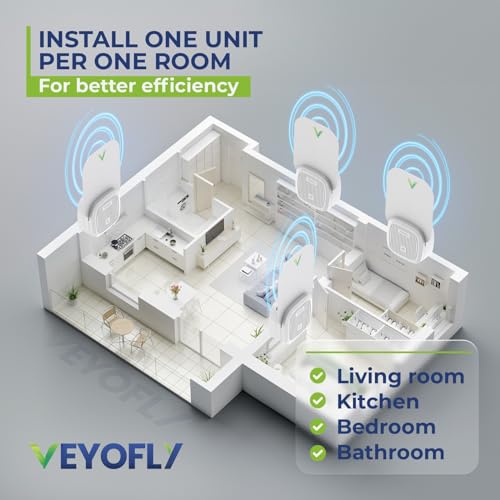 VEYOFLY 2 Pack, Fly Trap, Plug in Flying Insect Trap, Fruit Fly Traps for Indoors- Safer Home Indoor- Bug Light Indoor Plug in- Mosquito Trap, Fruit Fly, Gnat Trap, Flea Trap (2 Device+6 Glue Boards)