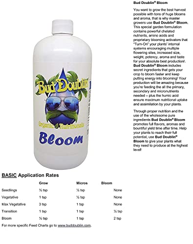 Bud Doublin Grower's 3 Pack- Grow, Bloom & Micros (1 Quart Each, 3 Pack)