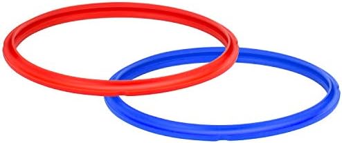 Instant Pot 2-Pack Sealing Ring, Inner Pot Seal Ring, Electric Pressure Cooker Accessories, Non-Toxic, BPA-Free, Replacement Parts, Red/Blue, 5 and 6 QT