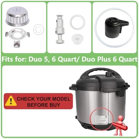11 PCS Instant Pot Accessories for Duo 5, 6 Qt and Duo Plus 6 Qt, InstantPot Replacement Parts Include Sealing Ring, Steam Release Valve, Anti-Block Shield, Valve Sealing Ring, Float Valve and Gasket