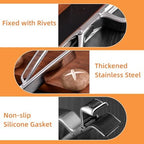 Stainless Steel Anti-scalding Clip Bowl Plate Clamp, Multi-Purpose Anti-Scald Bowl Holder Clip for Kitchen, Hot Plate Gripper Dish Clip Instant Pot Air Fryer Accessories Kitchen Gadgets (3)