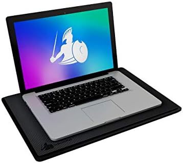 DefenderShield Laptop Pad for EMF Protection – DefenderPad EMF Blocker Pad That Protects from Heat, Battery & Wireless RF Emissions – Durable, Non-Slip Design for Laptops Up to 17” – Black