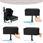 Knee Scooter Cushion 2" thick Memory Foam Knee Scooter Pad for Comfort w/Removable Cover Walker/Roller Accessories fits Most Models (Black)