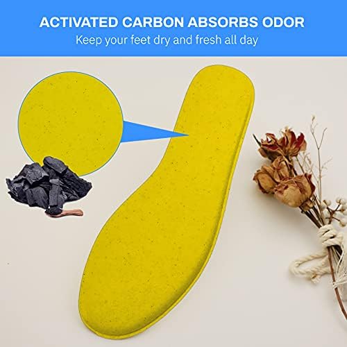 LTOHOE Memory Foam Insoles for Men - Replacement Insoles for Running, Hiking, Sneakers - 8mm Navy US 13