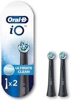 Oral-B iO Series Ultimate Clean Electric Toothbrush Replacement Brush Heads for an Oral-B Electric Toothbrush, 2 count, Black