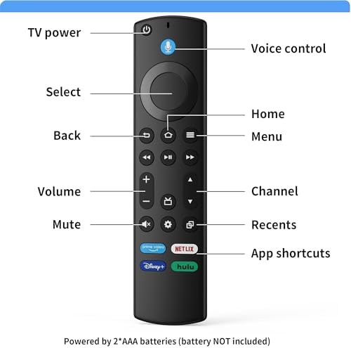 Replacement Voice Remote Control for Amazon FireOS Device, Insignia, Toshiba, Pioneer Smart TV, Fit for Fire TVs Stick, Stick Lite, and Stick Cube