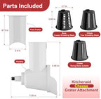 Slicer Shredder Attachment for Kitchen Aid Stand Mixer, Cheese Grater Attachment for Kitchen Aid Stand Mixer, Salad Maker Accessory for Kitchenaid, Vegetable Slicer Accessories with 3 Blades