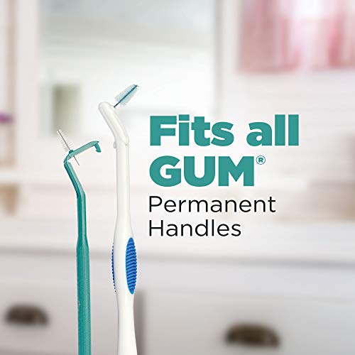 GUM - 10070942064122 Proxabrush Go-Betweens Interdental Brush Refills, Tight, 8 Count (Pack of 6)