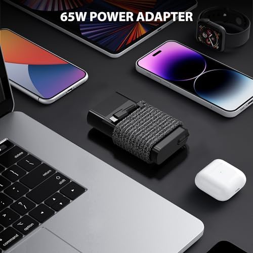New Slim 65W USB C Laptop Charger Replacement for HP Chromebook Charger HP Spectre X360 HP Elitebook x360 Elitebook Elite x2 Envy ProBook Travel Fast Charging Type C Power Cord Supply