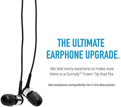 Comply 600 Core Series | Memory Foam Replacement IEM Ear Tips for Truthear, Sennheiser, Moondrop & More | Superior Noise Isolation, Ultimate Comfort, Secure Fit | Black (S/M/L) (3 Pairs)
