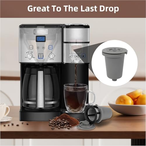 2PCS Reusable Filter Cup for Cuisinart Coffee Maker Filter, Replacement Parts for Cuisinart SS-RFC Home Barista Single Serve Coffee Maker
