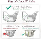 Full Set Milk Collector Cup Compatible with Only Momcozy S12 Pro/S9 Pro Wearable Breast Pump,Duckbill Valve Updated with Free Rotation,Extra 5pcs Flange Inserts,NOT for S9/S12,Replacement Parts,24mm