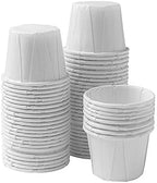 Vakly Disposable Paper Souffle Medicine Cups 1/2 Ounce [Pack of 500] Cups for Medication Distribution, Pills, Tasting, Condiments, Food and Dessert Serving (500)