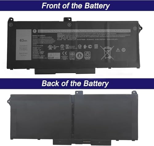 RJ40G 15.2V 63Wh Laptop Battery Replacement for Dell Latitude 14 5420 15 5520 Precision 15 3560 Series Notebook P104F P104F001 P104F002 P137G P137G001 WY9DX 01K2CF 075X16 0WK3F1 0M3KCN