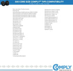 Comply Foam 500 Series Ear Tips for KZ ZS10 Pro, Sennheiser IE 100 Pro, 64 Audio U-Series, AKG N5005, Medium, 3 Pairs - No TechDefender, Memory Foam Earbud Replacement Tips, Made in the USA