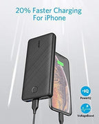 Anker Portable Charger, Power Bank, 20,000mAh Battery Pack with PowerIQ Technology and USB-C (Recharging Only) for iPhone 15/15 Plus/15 Pro/15 Pro Max, iPhone 14/13/12 Series, Samsung Galaxy (Black)