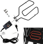 Upgrade 1650W Electric Smoker Heating Element Replacement Kit with Adjustable Thermostat Probe Cord Compatible with Masterbuilt, SmokeHollow, Cuisinart, Brinkmann Gourmet, Char-Broil and Cerakote Oven